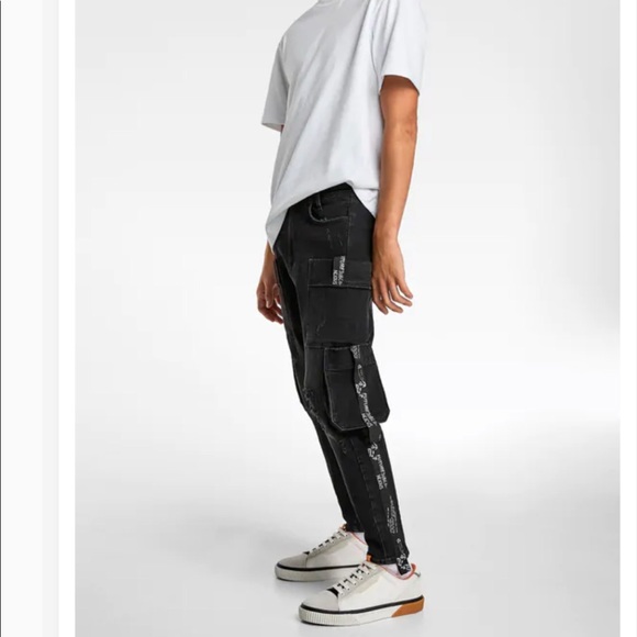 Zara Other - NWT Zara Slim Fit Cargo Jeans with Straps Size 31